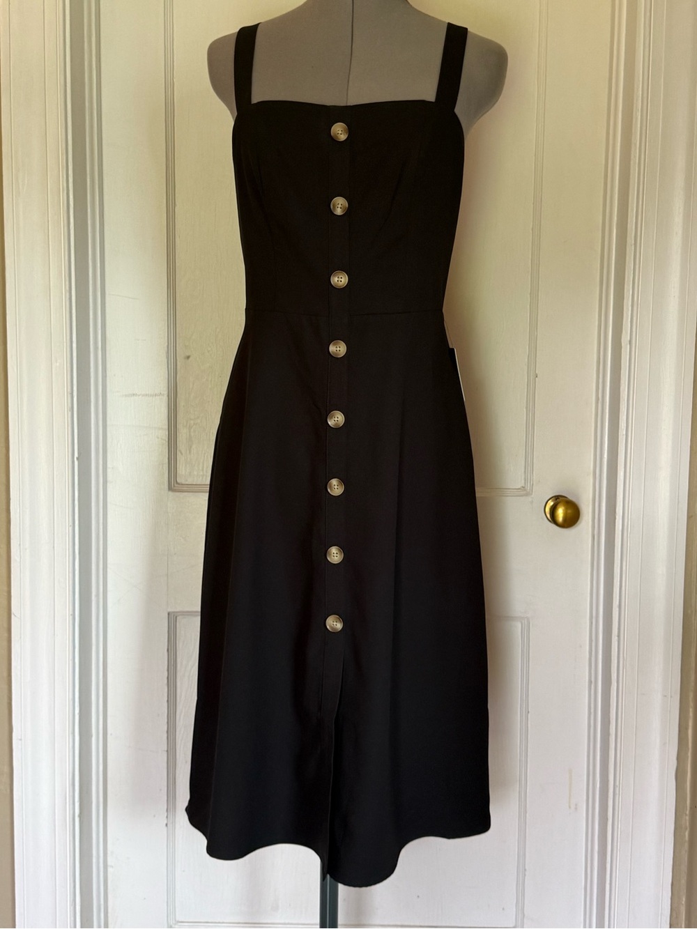 Express faux button front midi dress